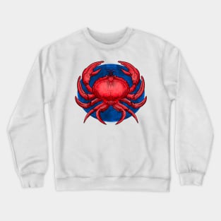 Crab vintage graphic style, gift for fishing lover Crewneck Sweatshirt